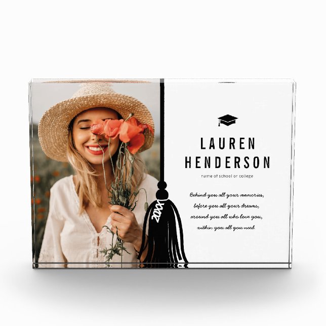 Black Tassel Custom Photo Graduation (Front)