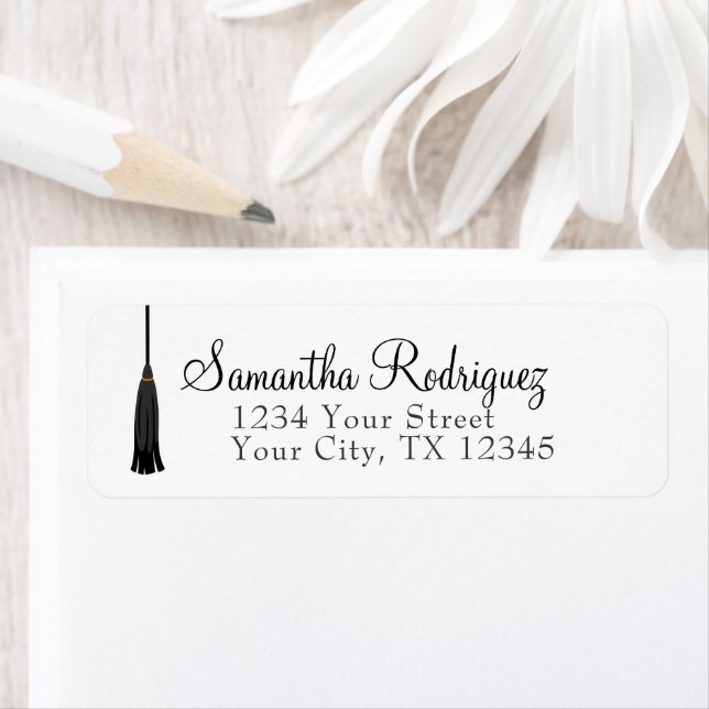 Black Tassel Graduation Label (Insitu)