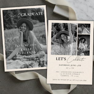 Black Tassel Senior Photo Graduation Announcement