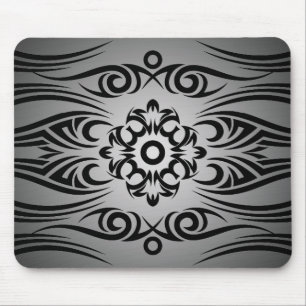 Black Tattoo Tribal 1 black fadeIN Mouse Mat