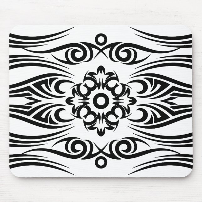 Black Tattoo Tribal 1 Mouse Mat (Front)