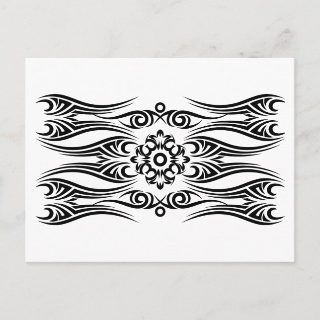 Black Tattoo Tribal 1 Postcard (Front)