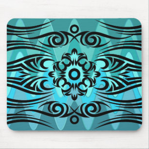 Black Tattoo Tribal 1   sinus ocean Mouse Mat