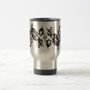 Black Tattoo Tribal 2 Travel Mug