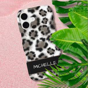 Black Taupe Leopard Print Customisable