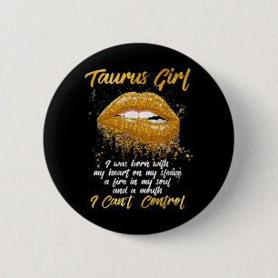 Black Taurus Queen Zodiac Flying Bisonrel Womens 6 Cm Round Badge