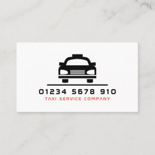 Black Taxi Cab Logo, Price List Business Card