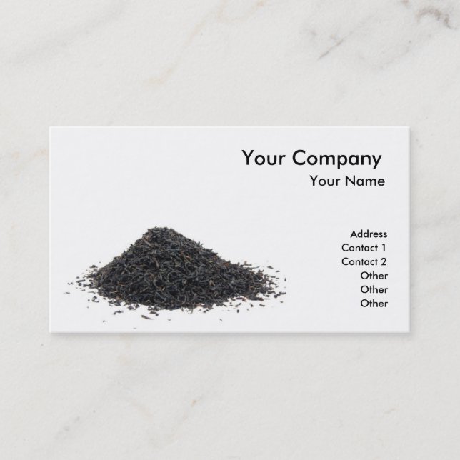 Black tea business card (Front)