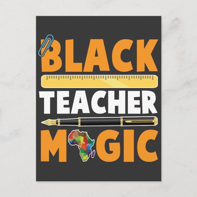 Black Teacher Educator African American Roots Postcard (Front)