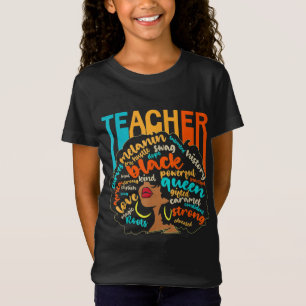 Black Teacher Educator Magic Africa Proud History T-Shirt
