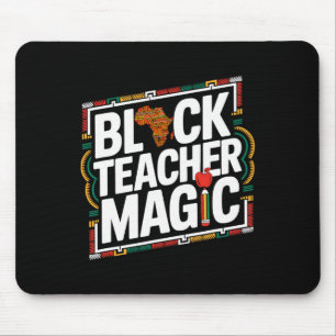 Black Teacher Magic Afro Black History Month Woman Mouse Mat