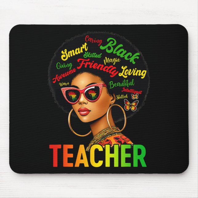 Black Teacher Magic Black History Education Melani Mouse Mat (Front)