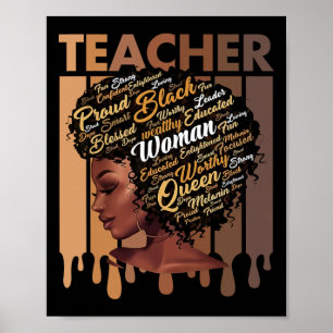 Black Teacher Magic Black History Education Melani Poster