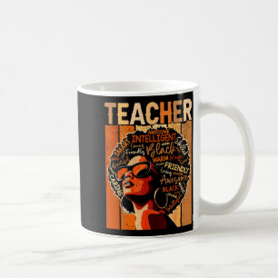 Black Teacher Magic Black History Month Afro Hair Coffee Mug