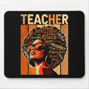 Black Teacher Magic Black History Month Afro Hair  Mouse Mat