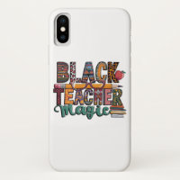 Black TEACHER Magic iPhone Case Design