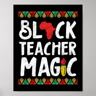 Black Teacher Magic School Funny Black Teacher Poster
