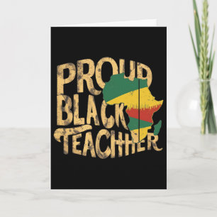 Black Teacher Problem Pride Educators School Histo Card