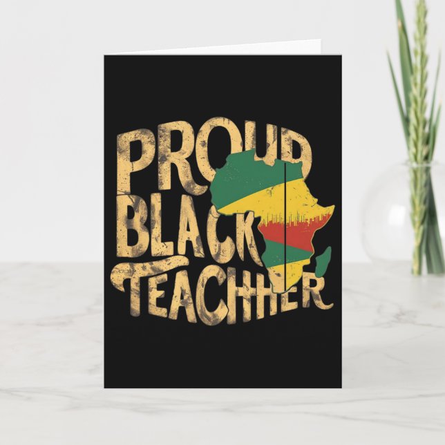 Black Teacher Problem Pride Educators School Histo Card (Front)