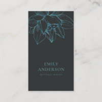 BLACK TEAL BLUE LOTUS SIMPLE REIKI SPIRITUAL HEAL
