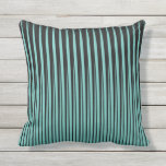 Black Teal Blue Stripes Patterns Ombre Colours Cushion<br><div class="desc">Designed with cool & stylish stripes patterns in ombre black and teal blue background. You may change the colours as you wish! Makes a great gift for home decor.</div>