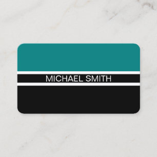 Black Teal Professional Elegant Modern Business Card