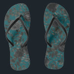 Black Teal Rose Gothic Elegant Wedding Flip Flops<br><div class="desc">Elegant teal & black rose wedding invitation belly bands are lovely with a dark gothic wedding look.  Perfect for your bridal stationary with this beautiful design!</div>