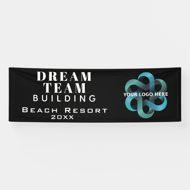 Black Team Building - Dream Team Company Logo Banner (Horizontal)