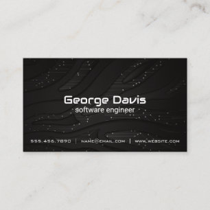 Black Tech Modern Background Business Card