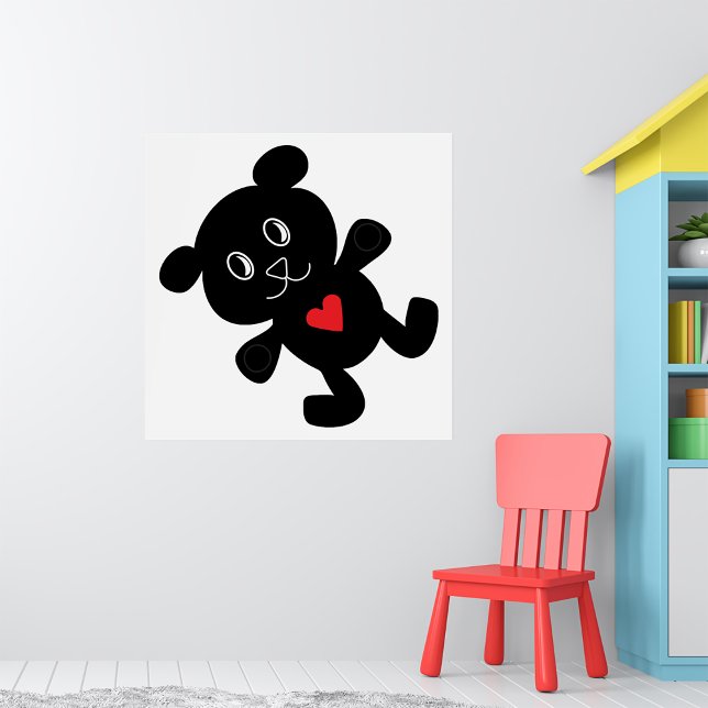 Black Teddy Bear Love Poster (Creator Uploaded)