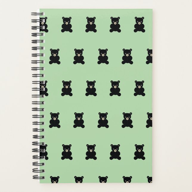 Black Teddy Bear Planner (Front)