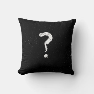 Black teens pillow boy as question mark great art