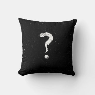 Black teens pillow boy as question mark great art