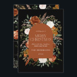 Black terracotta floral botanical elegant arch holiday card<br><div class="desc">Rustic watercolor floral Christmas card design. With beautiful rust,  terracotta,  black and sage green pampas grass eucalyptus botanical watercolor details. This modern holiday design is sure to set the style for your holiday season</div>