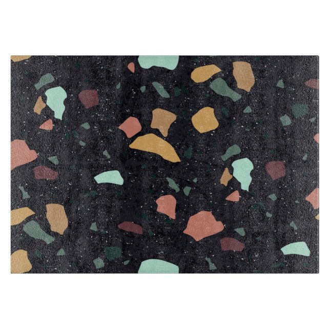 Black Terrazzo Pattern Cutting Board (Front)