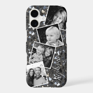 Black Terrazzo Photo Collage Personalized