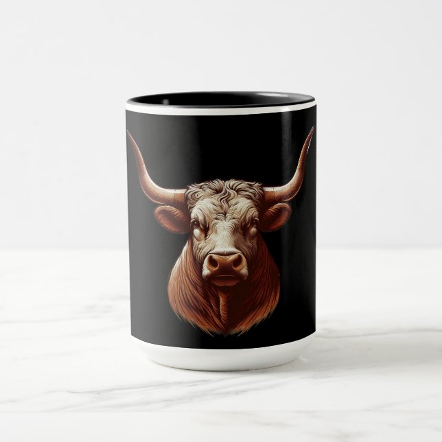 Black Texas longhorn Mug (Center)