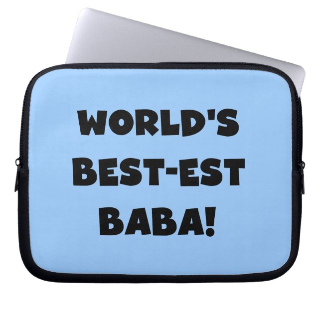 Black Text Best-est Baba T-shirts and Gifts Laptop Sleeve (Front)