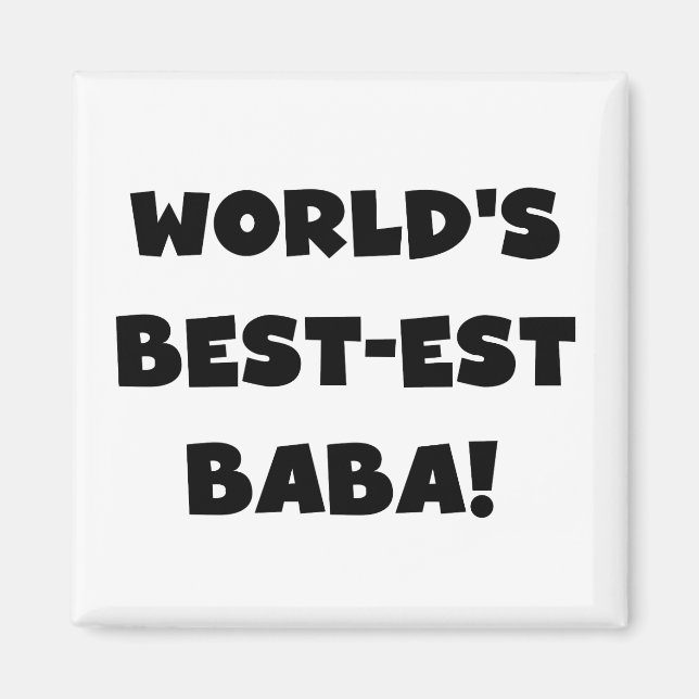 Black Text Best-est Baba T-shirts and Gifts Magnet (Front)