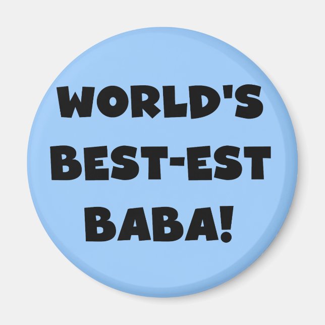 Black Text Best-est Baba T-shirts and Gifts Magnet (Front)
