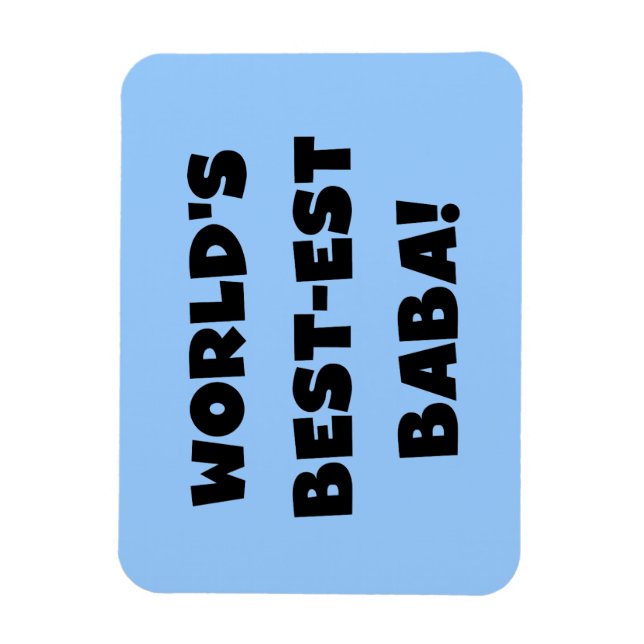 Black Text Best-est Baba T-shirts and Gifts Magnet (Vertical)