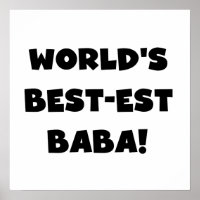 Black Text Best-est Baba T-shirts and Gifts