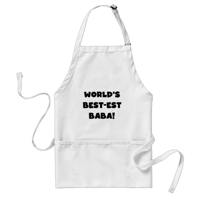 Black Text Best-est Baba T-shirts and Gifts Standard Apron (Front)