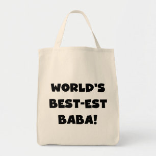 Black Text Best-est Baba T-shirts and Gifts Tote Bag