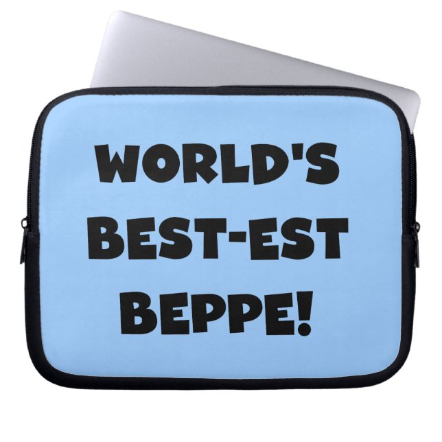 Black Text Best-est Beppe T-shirts and Gifts Laptop Sleeve (Front)
