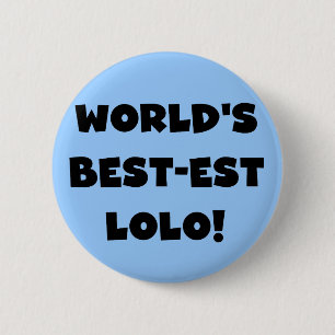 Black Text Best-est Lolo T-shirts and Gifts 6 Cm Round Badge