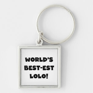 Black Text Best-est Lolo T-shirts and Gifts Key Ring