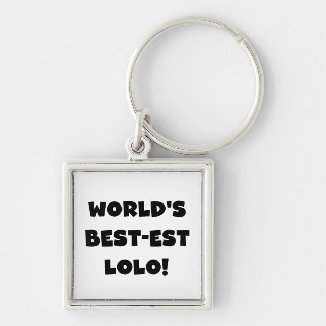 Black Text Best-est Lolo T-shirts and Gifts Key Ring (Front)
