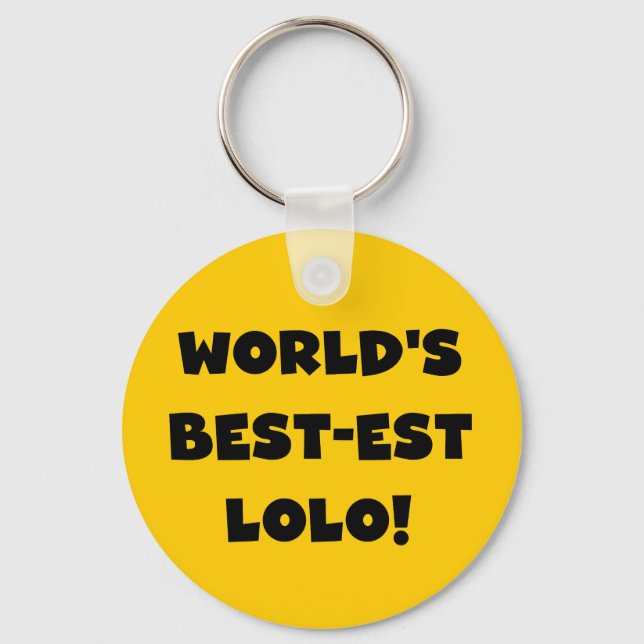 Black Text Best-est Lolo T-shirts and Gifts Key Ring (Front)