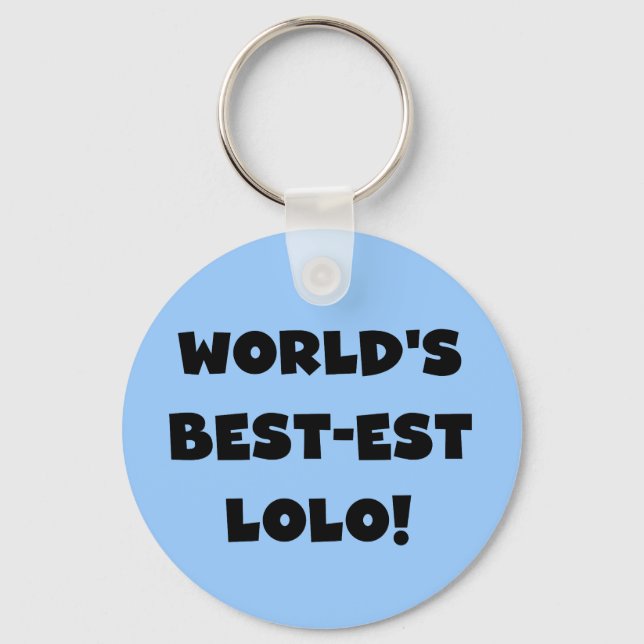 Black Text Best-est Lolo T-shirts and Gifts Key Ring (Front)